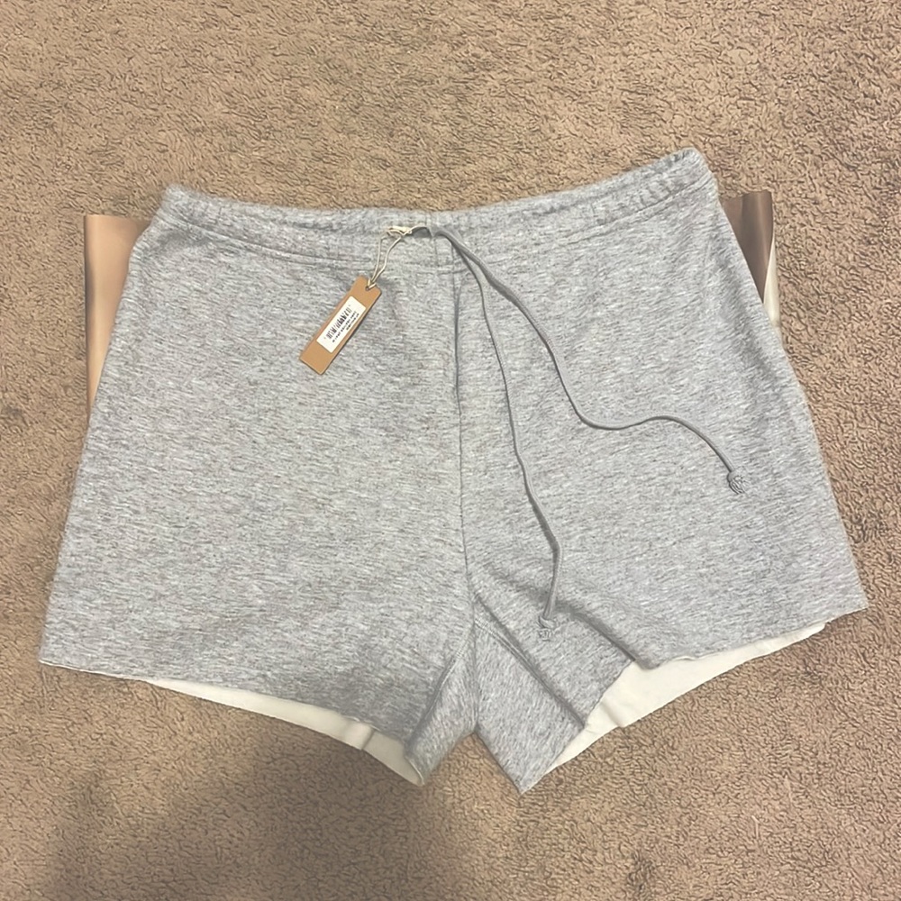 Skims cotton fleece shorts - dark Heather gray